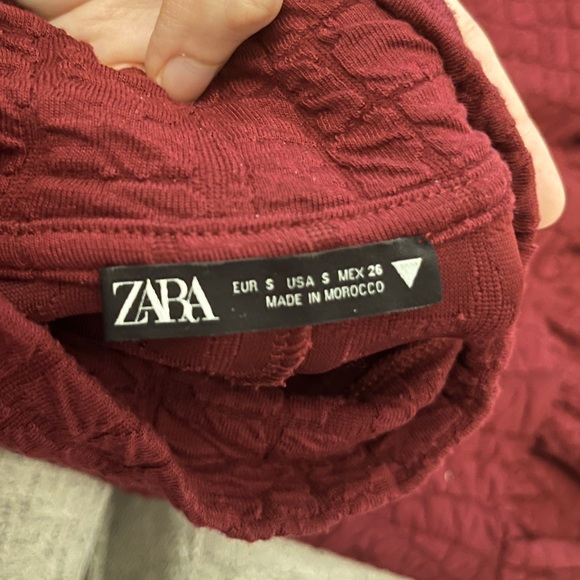 Maroon Textured Dress - Picture 3 of 3